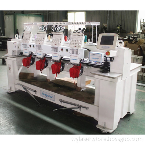 Cap, Flat, Garment Embroidery Machine with 4 Heads and 12 Colors (WY-1204C)